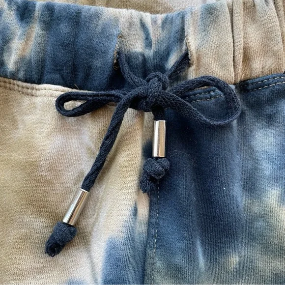 BLANKNYC Hand Dyed Bleached Pull-on Joggers Tan & Navy Sz Medium - Picture 4 of 14